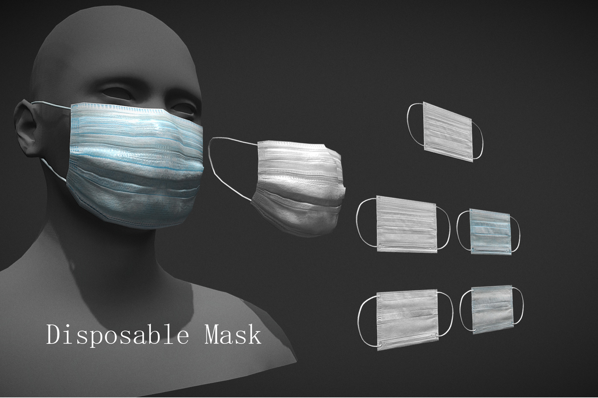 Disposable mask | 3D Props | Unity Asset Store