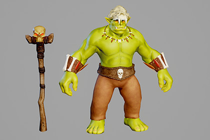 Orc shaman modular character