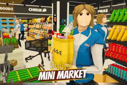 Stylized Low Poly Mini Market