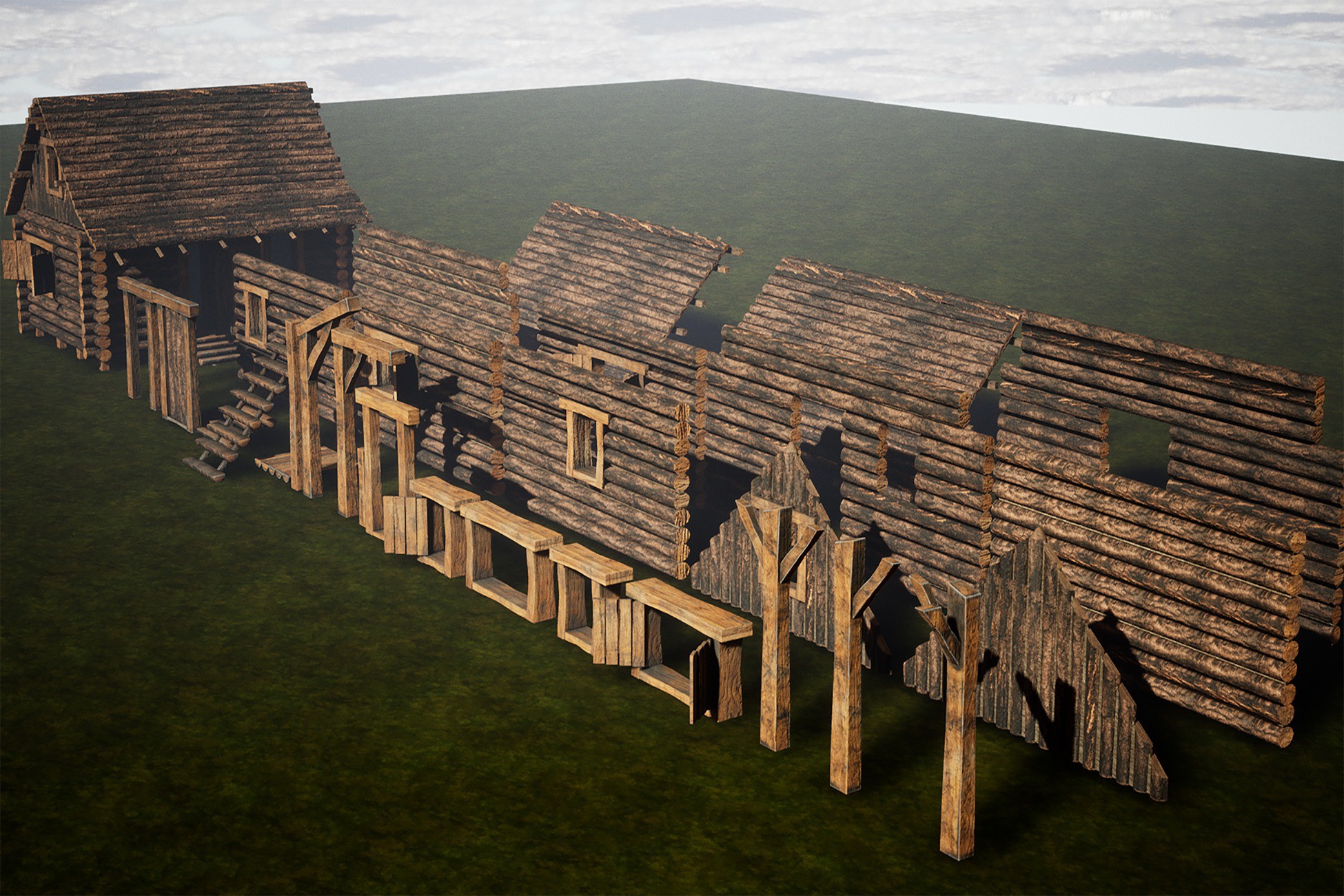 Modular Wood House / 30+ Assets | 3D Props | Unity Asset Store