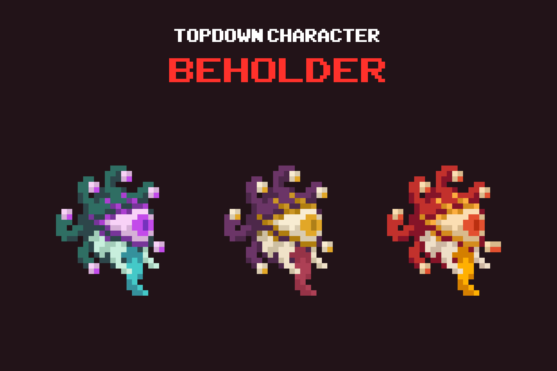 Beholder Characters Beholder - Top Down Pixel Art Character Assets | 2D Characters | Unity ...