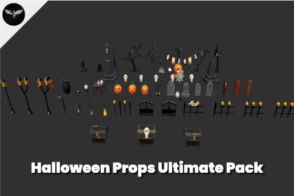 Low-Poly Halloween Ultimate Pack — 60+ Spooky Props