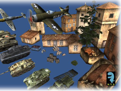 WW2 Tanks and Buildings