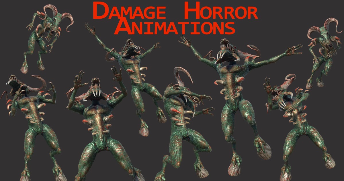 Damage Horror Animation | 3D Animations | Unity Asset Store