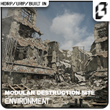 Modular Destruction Site Environment (Ruins,Destroyed,Buildings)