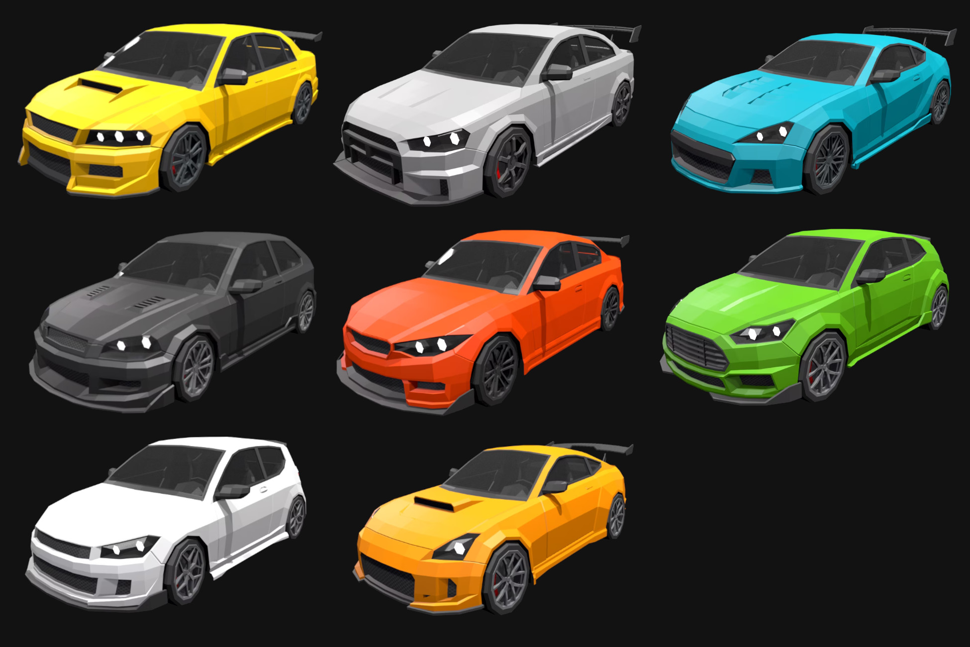 LOW POLY - Customizable Cars | 3D Vehicles | Unity Asset Store