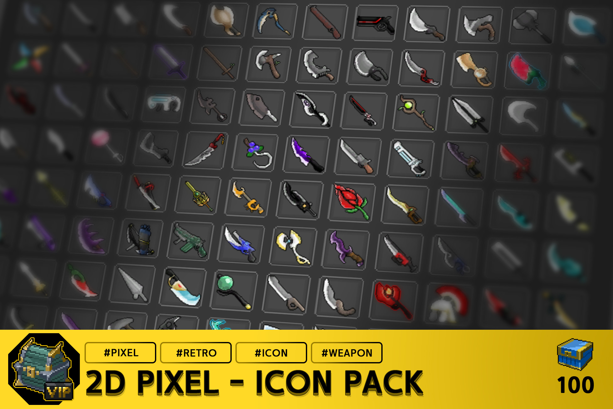 Pixel Weapon Icons | 2D Icons | Unity Asset Store