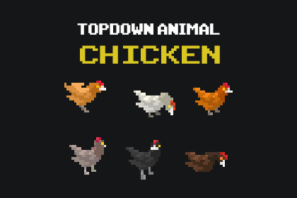 Chicken - Top Down Pixel Art Animal