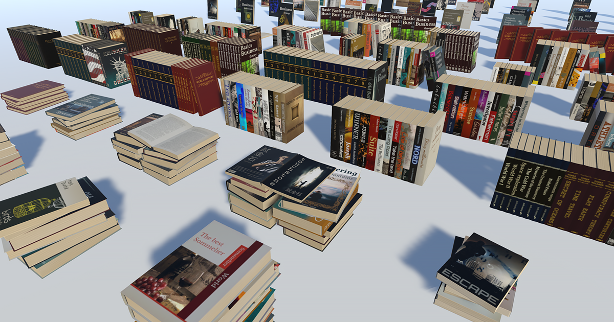 Book Model Unity QA Books | 3D Interior | Unity Asset Store