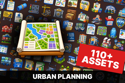 City Administration Planning Budget Infrastructure Icons Pack
