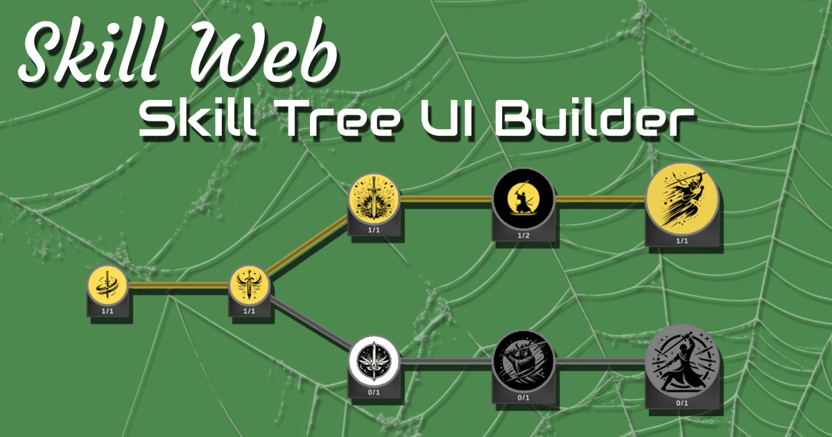 Skill Web - Skill Tree UI Builder | ゲームツールキット | Unity Asset Store
