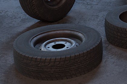 Dirty & Painted Tires