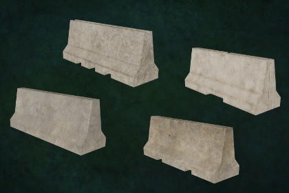 Concrete Barriers Jersey Series ConcreteWallArea G0 N1-4