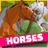 LOW POLY HORSES ARMOR - Animated