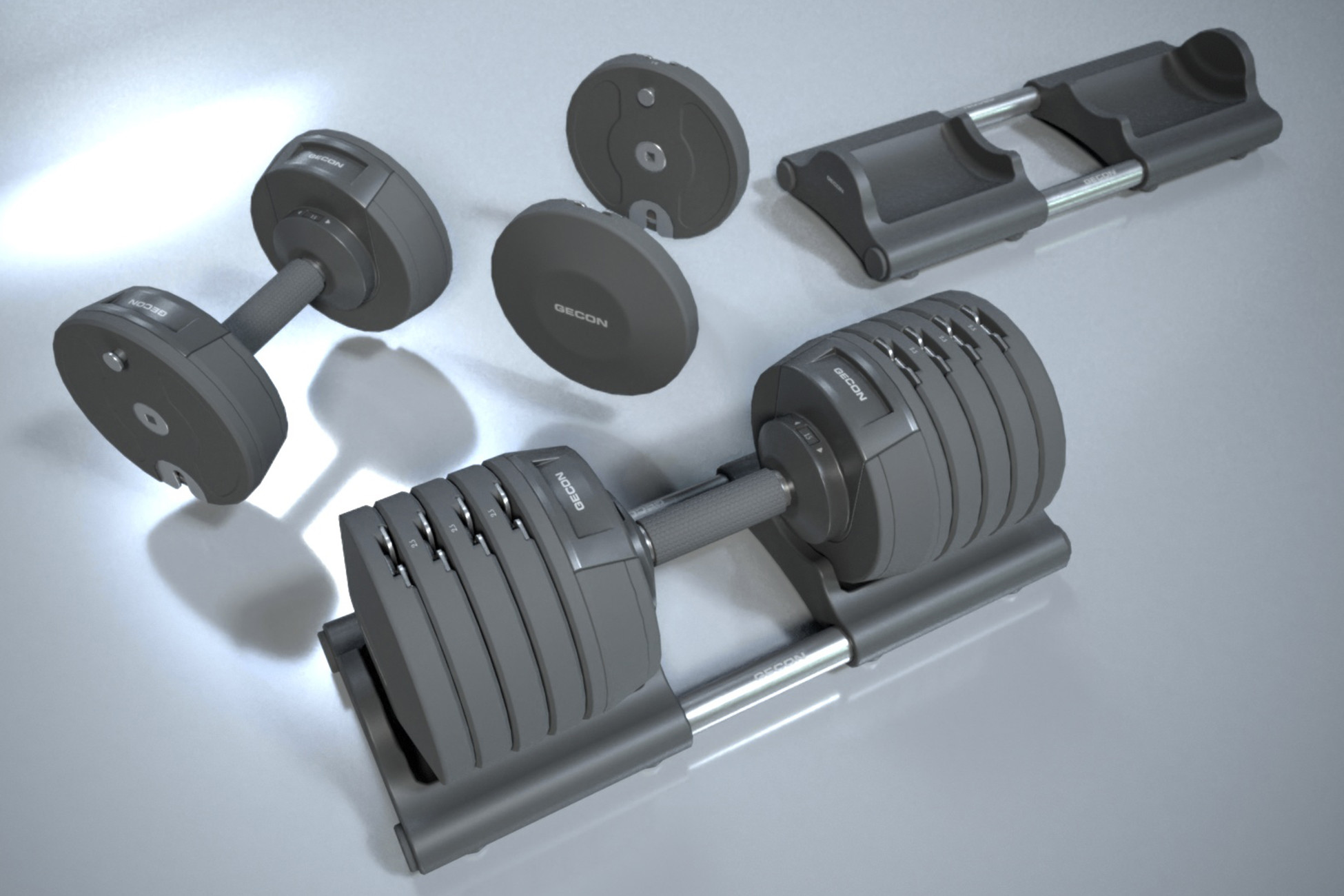 Modular Adjustable Dumbbell | 3D Props | Unity Asset Store