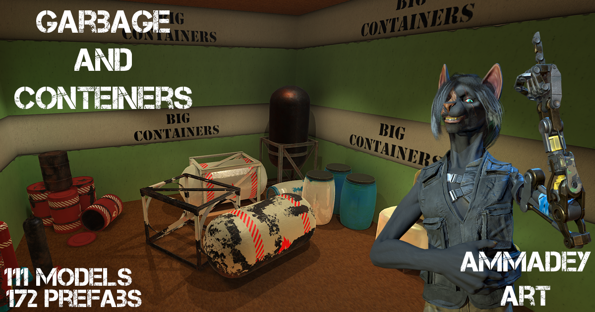 Garbage Collection Unity Garbage and Conteiners | 3D Industrial | Unity Asset Store