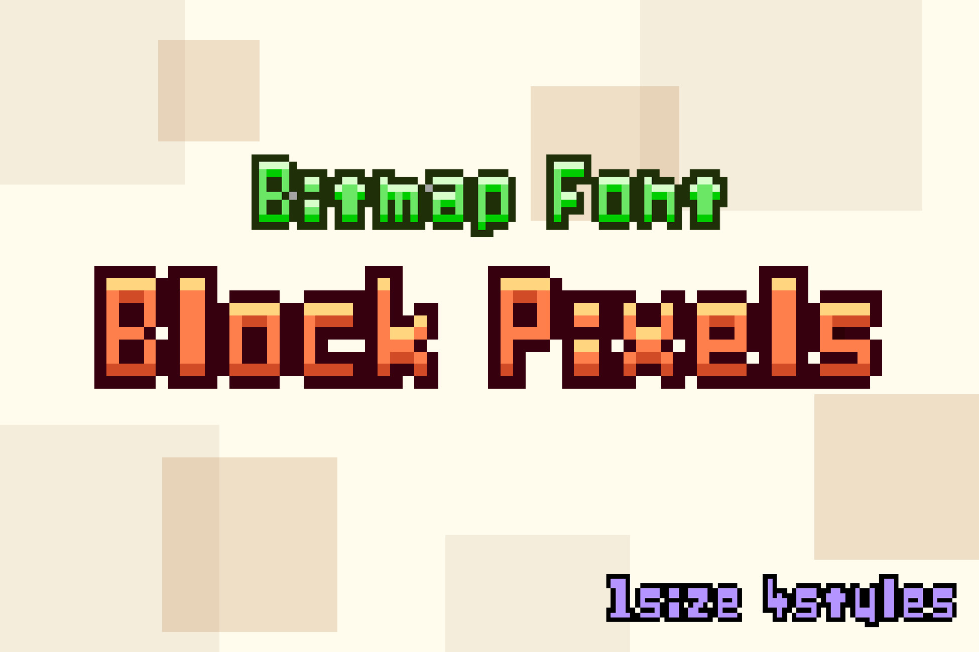 Art Font - Block Pixels | 2D Fonts | Unity Asset Store