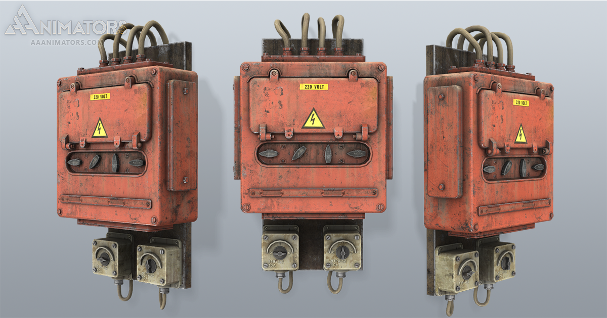 Low Poly Power Box Low Poly Electricity Box 07 | 3D Industrial | Unity Asset Store