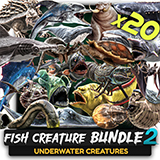Underwater Creatures Bundle – 20 Fish & Sea Animals + 3 Bonus Models