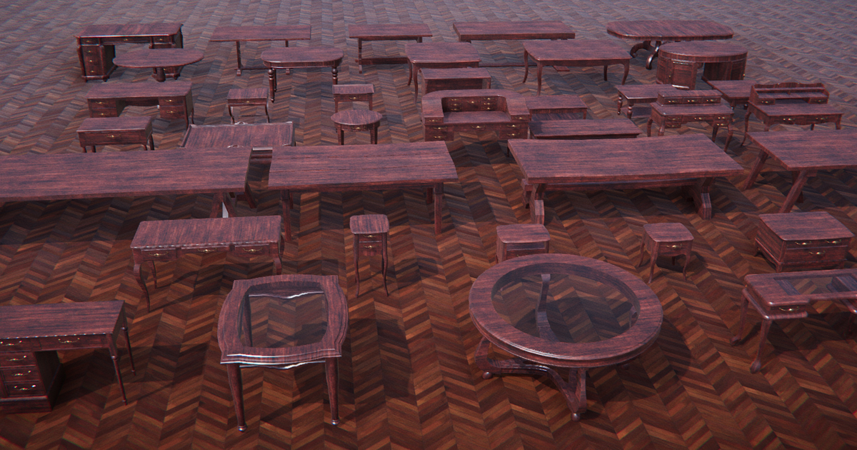Tables Collection | 3D Furniture | Unity Asset Store