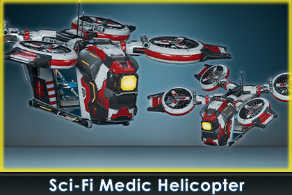 Sci-Fi Medic Helicopter