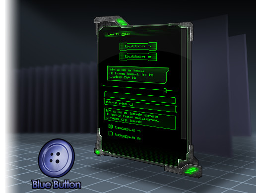 Blue Button Tech GUI | 2D GUI | Unity Asset Store