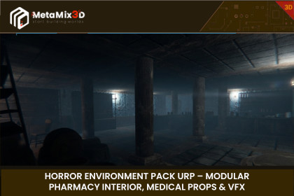 Horror Environment Pack URP - Modular Pharmacy Interior, Medical Props & VFX