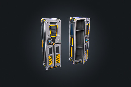 SCI-FI Locker V1 – FTR Storage | Game Ready PBR | Built-In & URP Compatible