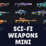 Sci-Fi Weapons Mini - Low Poly Asset Pack