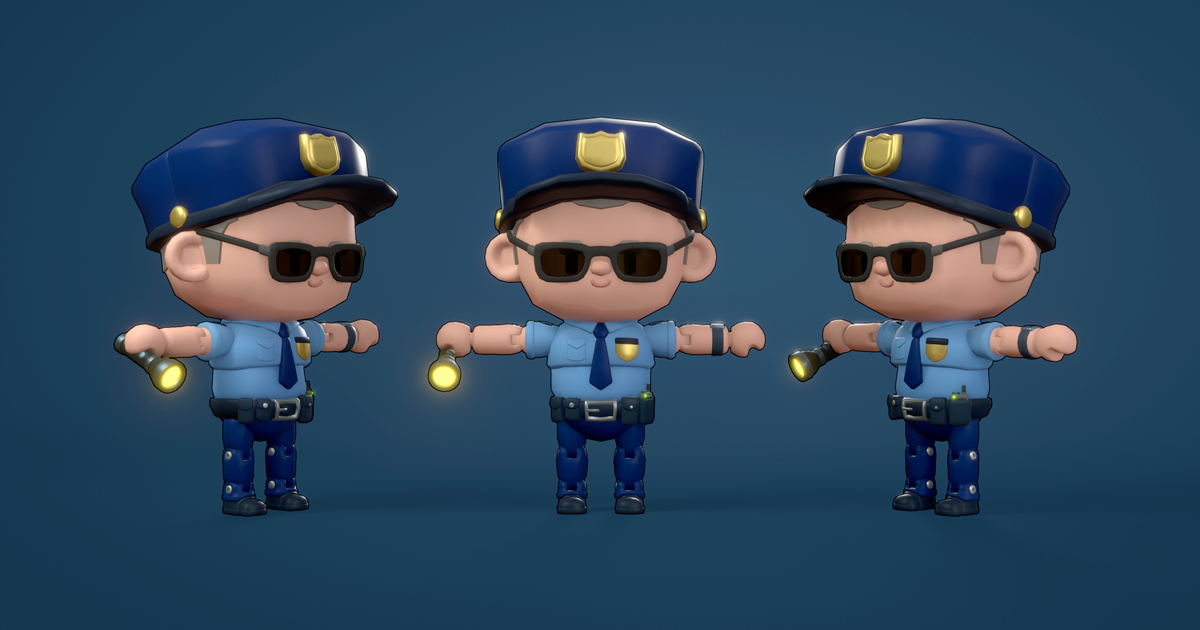 Action Minis | Security Guard | 3D Characters | Unity Asset Store