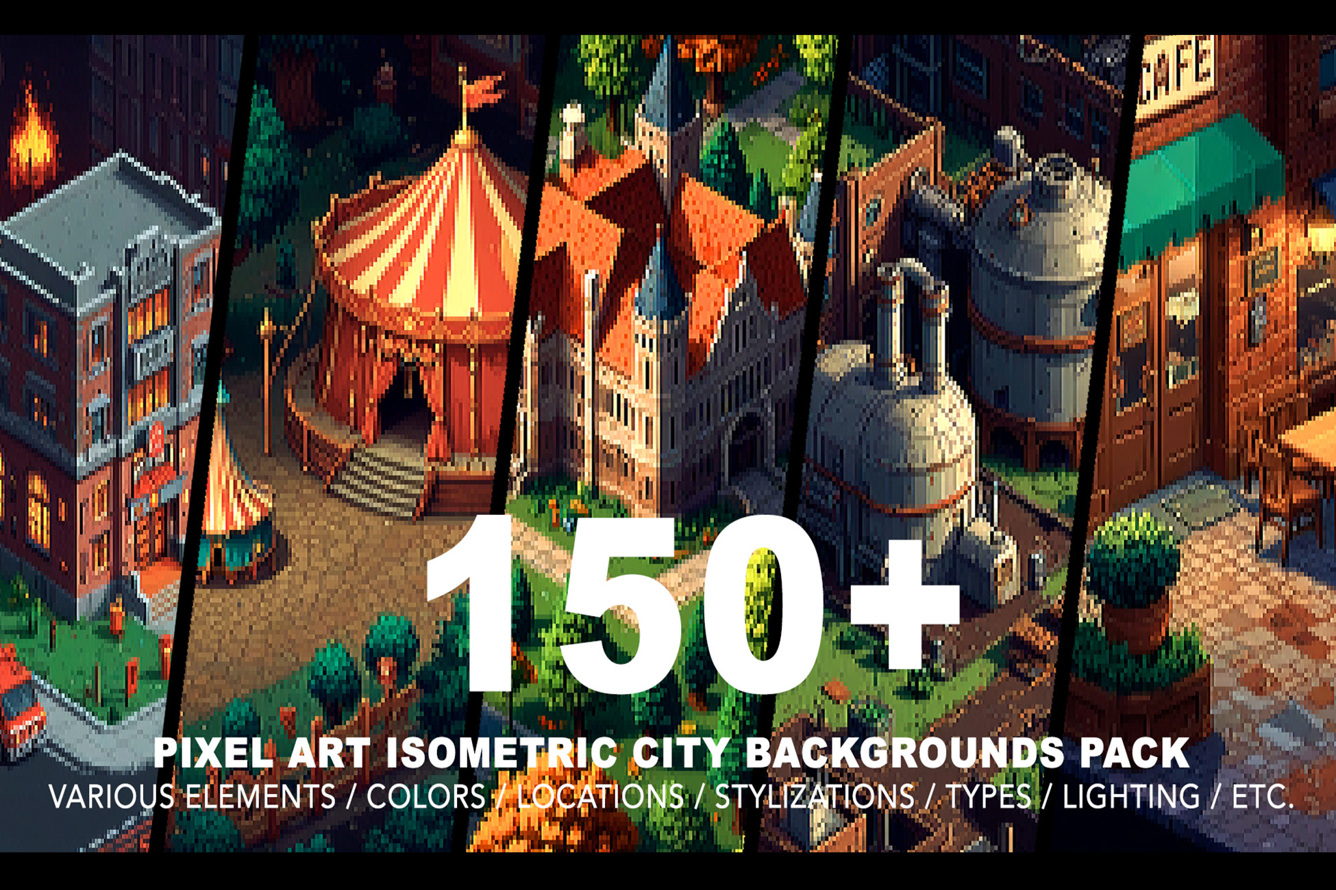 Pixel Environments City Isometric Pixel Art | 2D Environments | Unity Asset Store