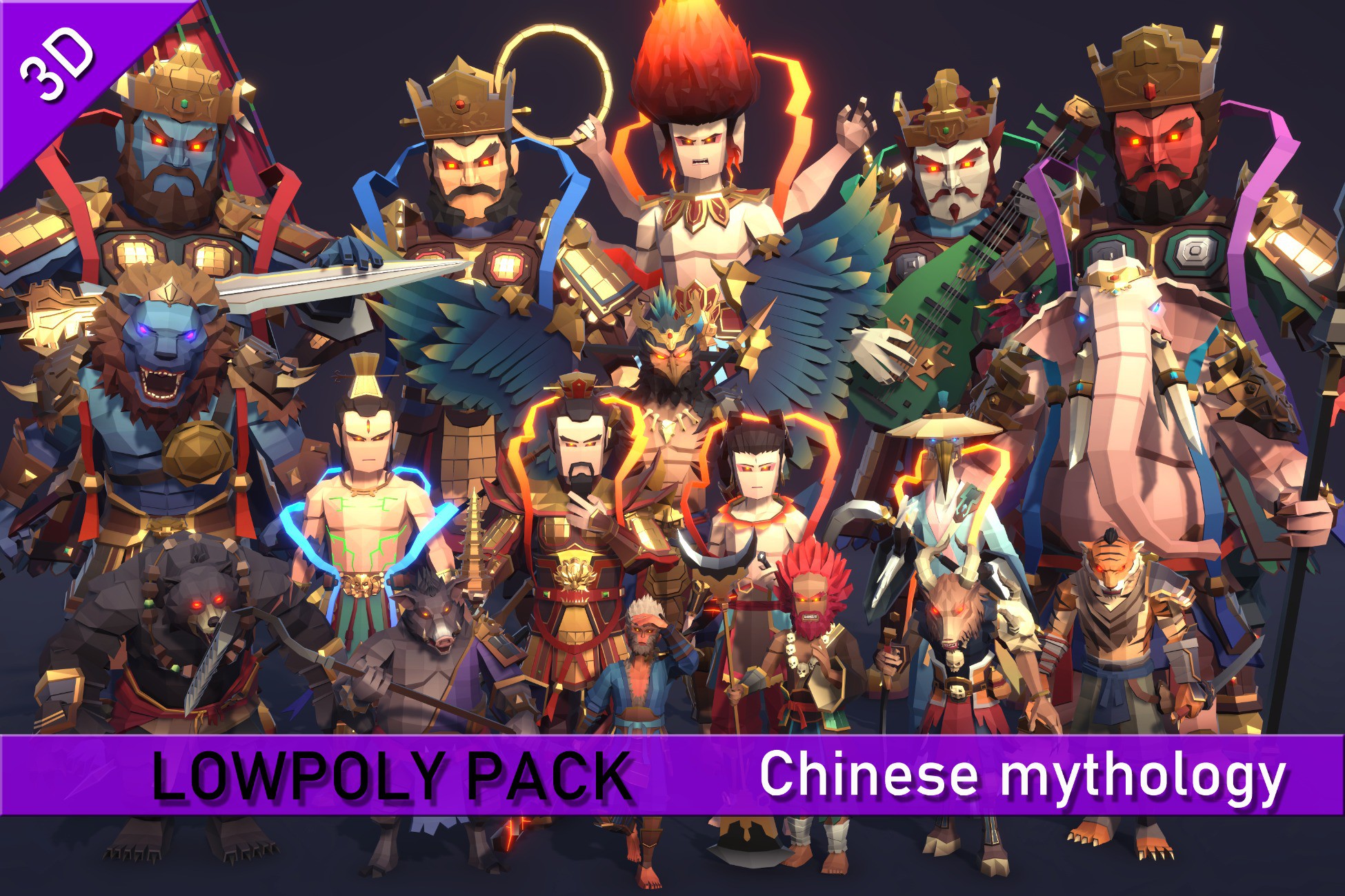 LowpolyPack_Chinese mythology | Characters | Unity Asset Store