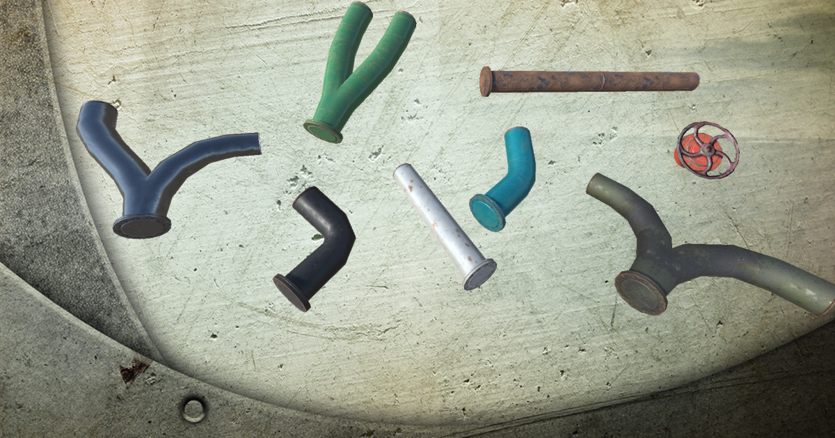 Pipe Construction Set - HQ | 3D 산업도구 | Unity Asset Store