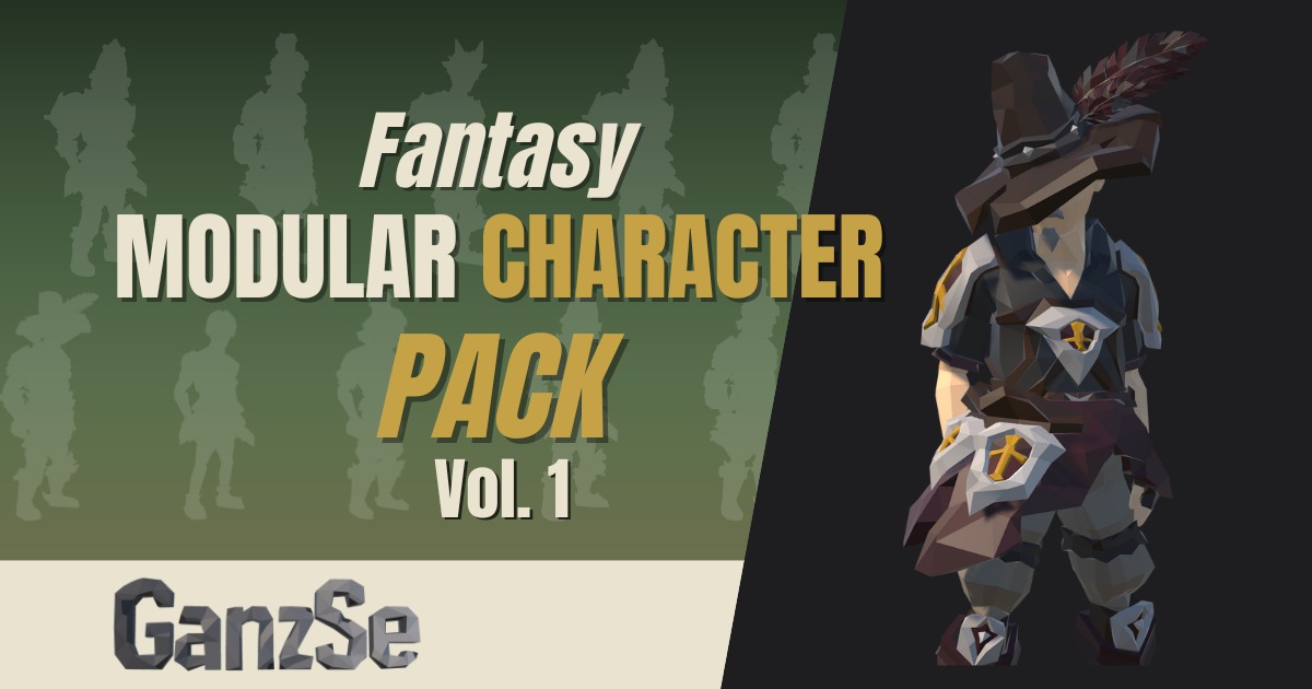 Modular Character Pack GanzSe Modular Character Pack Vol.1 | 角色 | Unity Asset Store