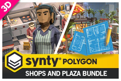 Value Bundle – POLYGON Shops Pack and Shopping Plaza Map