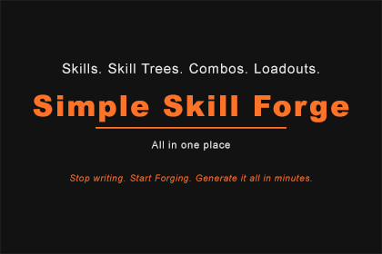 Simple Skill Forge:No-Code Skills, Skill Trees, Loadouts & Combos w/ JSON Export