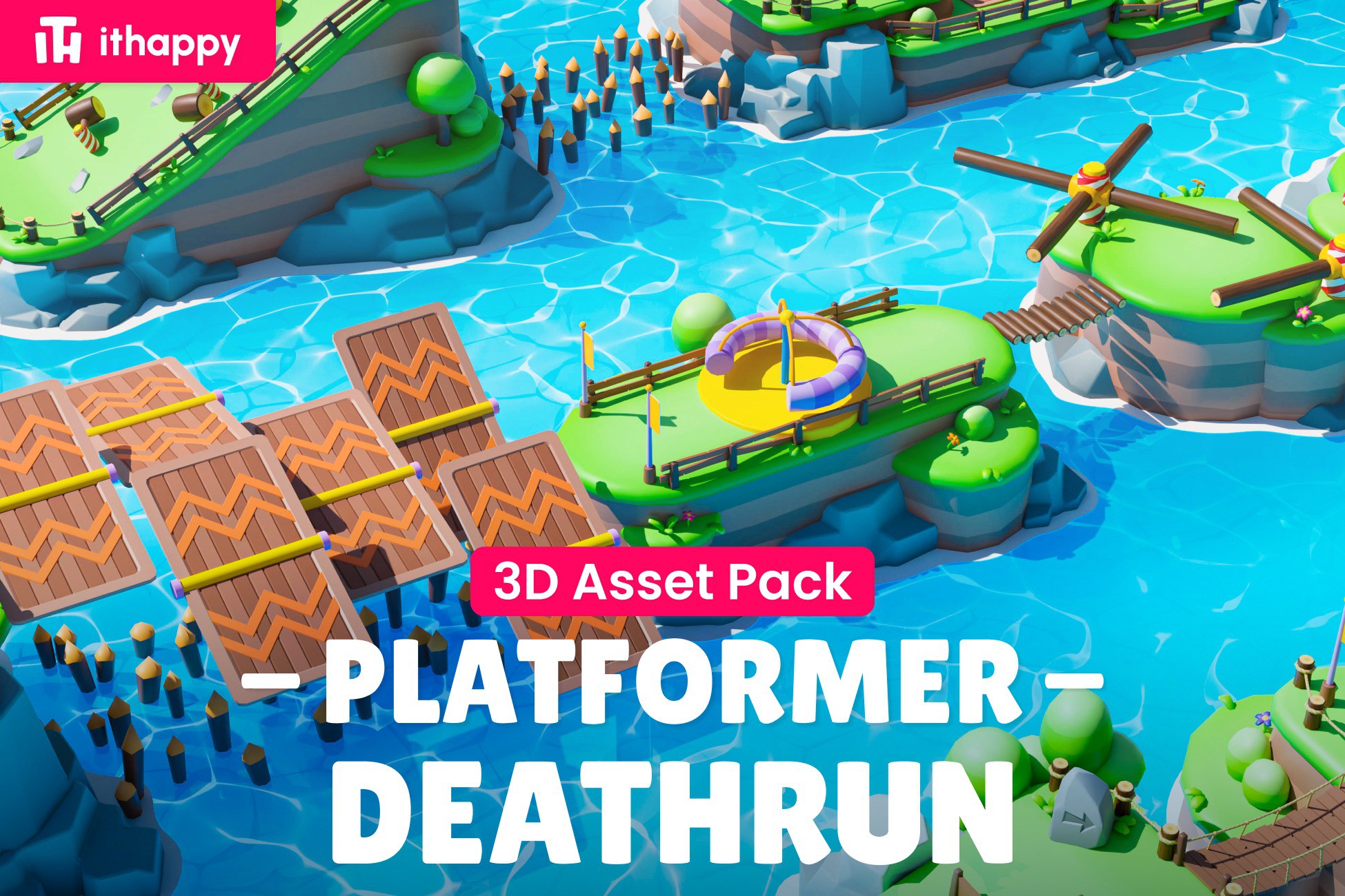 Platformer Deathrun - Low Poly 3D Models Pack