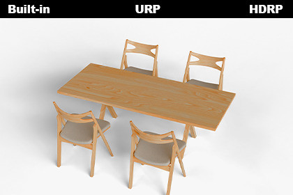 Modern Wooden Folding Table 4 Chairs 3D Model