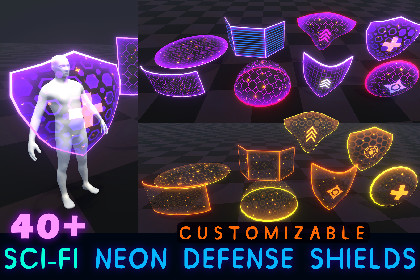 Sci-Fi Defense Shields 3D