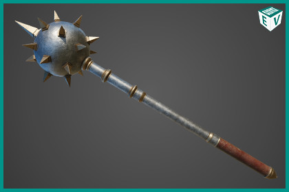 Old Mace 01 Weapon URP HDRP Textures
