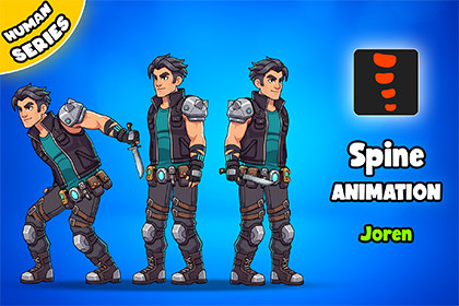 Joren 2D Animated Spine Character (Human Series)