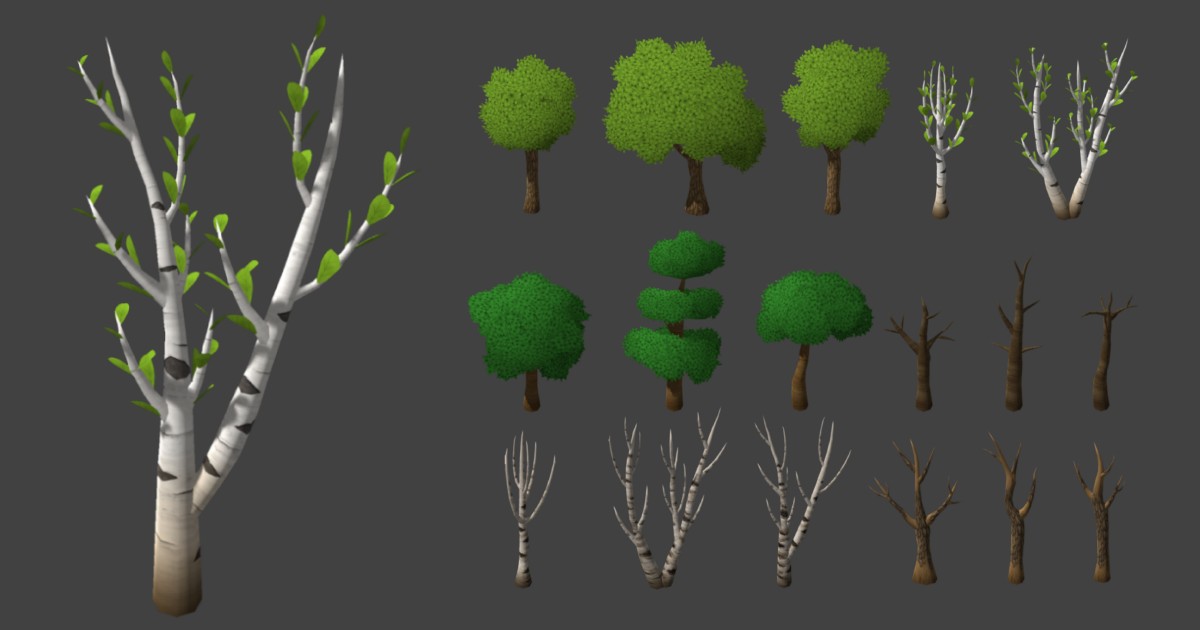 Handpainted Trees Pack 1 | 3D Trees | Unity Asset Store