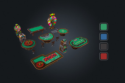 Casino Pack V1- Gambling Collection | Game Ready PBR | Built-In & URP Compatible