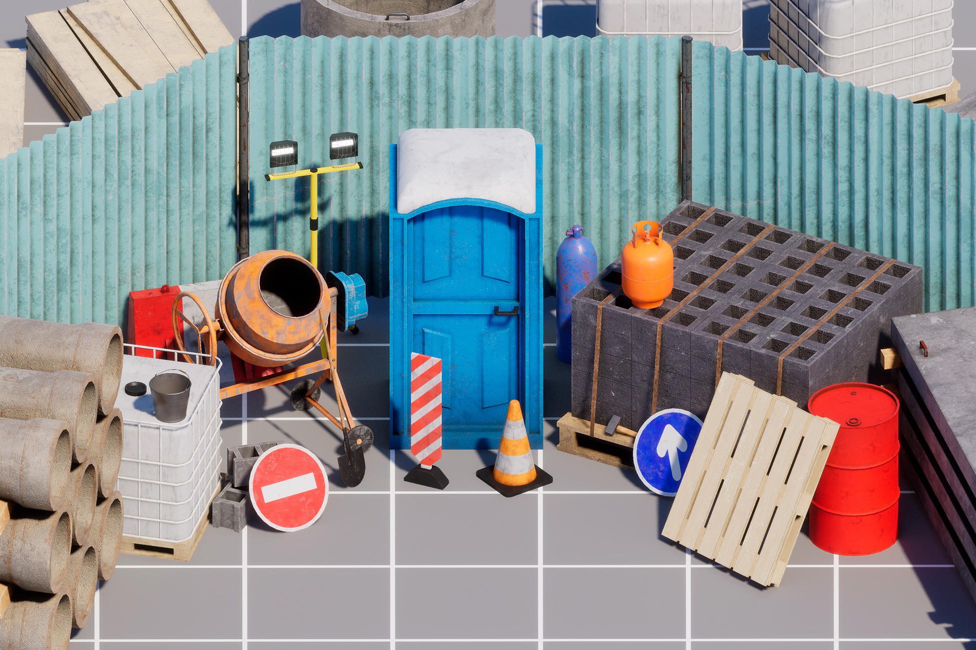 Unity Future Props Construction Props Kit | 3D Industrial | Unity Asset Store
