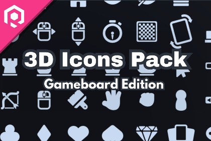 Low Poly 3D Icons - Gameboard Edition