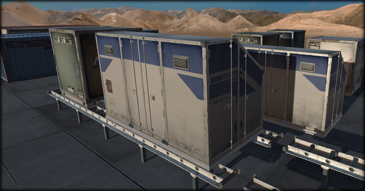 Airport Containers 3D 工业场景 Unity Asset Store