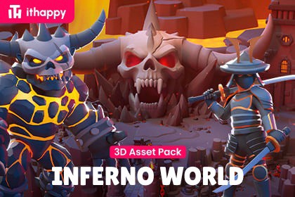 Inferno World - Low Poly 3D Models