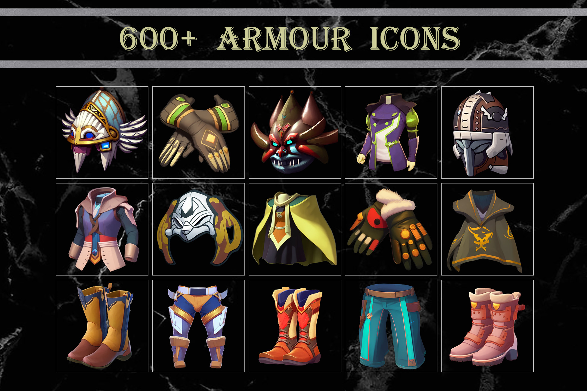 600+Armour Icons | 2D Icons | Unity Asset Store