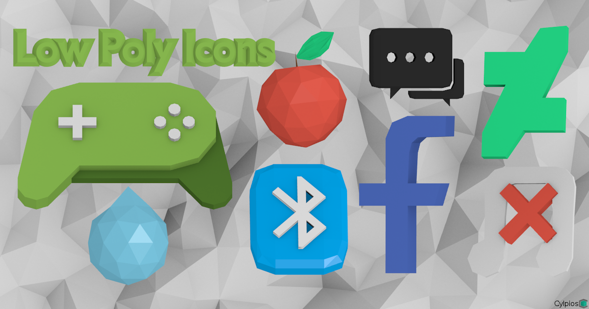 Low Poly Icon Examples Low Poly Icons | 2D Icons | Unity Asset Store