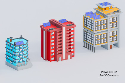 Simple City: Evolvable Low Poly House Pack